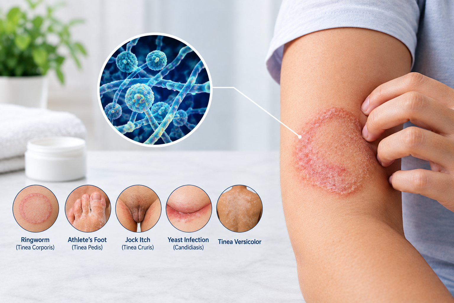 Fungal Skin Rash – Causes, Symptoms, Types, Treatment and Prevention