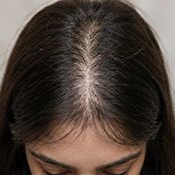 Before hair treatment